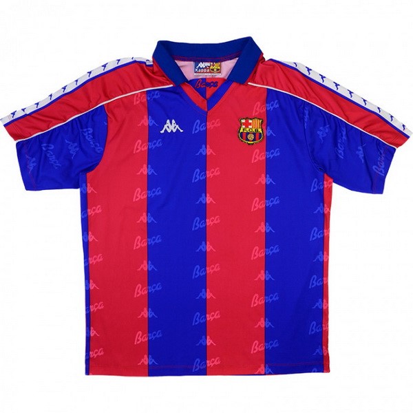 Camiseta Barcelona 1ª Kit Retro 1992 1995 Azul Rojo